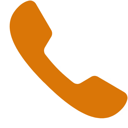 Orange mobile phone icon. 